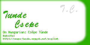 tunde csepe business card