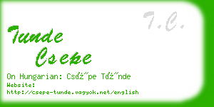 tunde csepe business card
